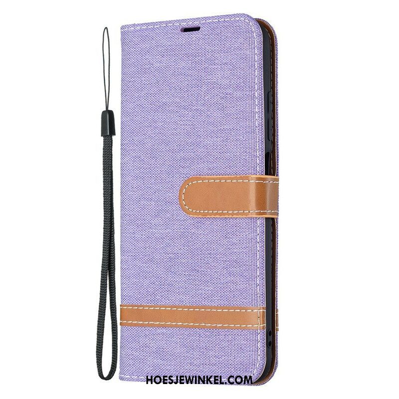 Folio-hoesje voor Xiaomi Redmi Note 10 5G Met Ketting Band Stof