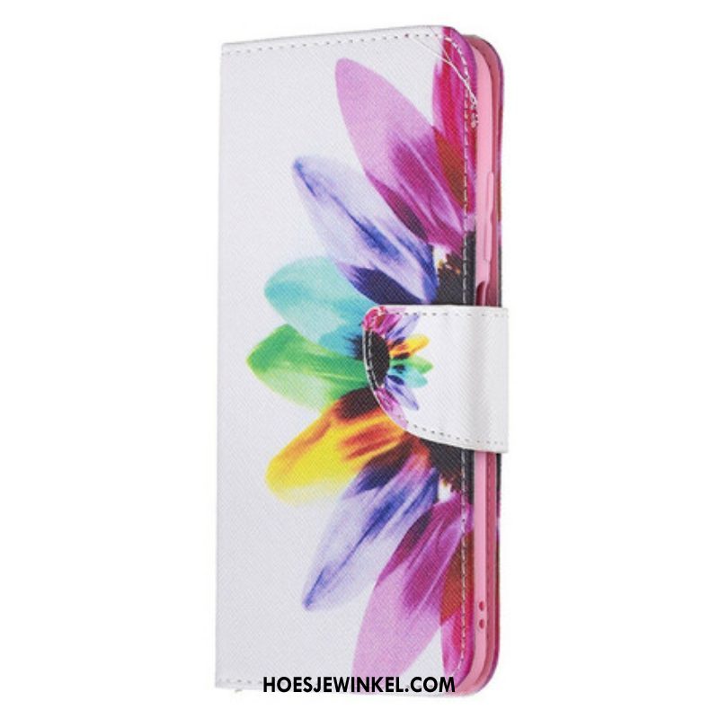 Folio-hoesje voor Xiaomi Redmi Note 10 5G Waterverf Bloem