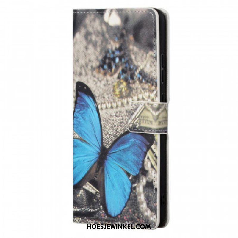 Folio-hoesje voor Xiaomi Redmi Note 11 / 11S Blauwe Vlinder