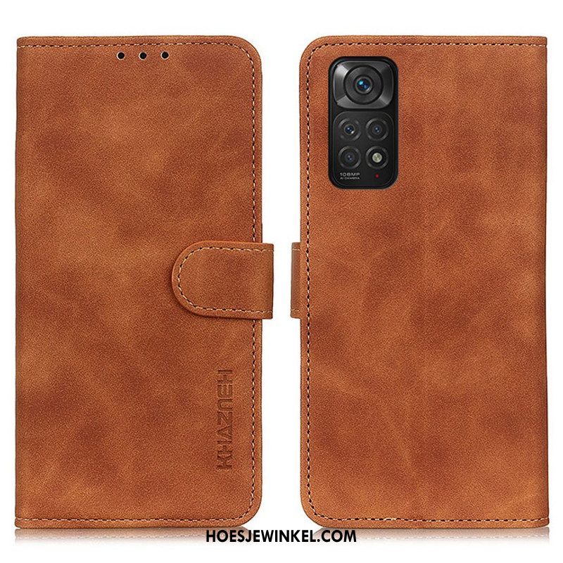 Folio-hoesje voor Xiaomi Redmi Note 11 / 11S Khazneh Vintage Leereffect