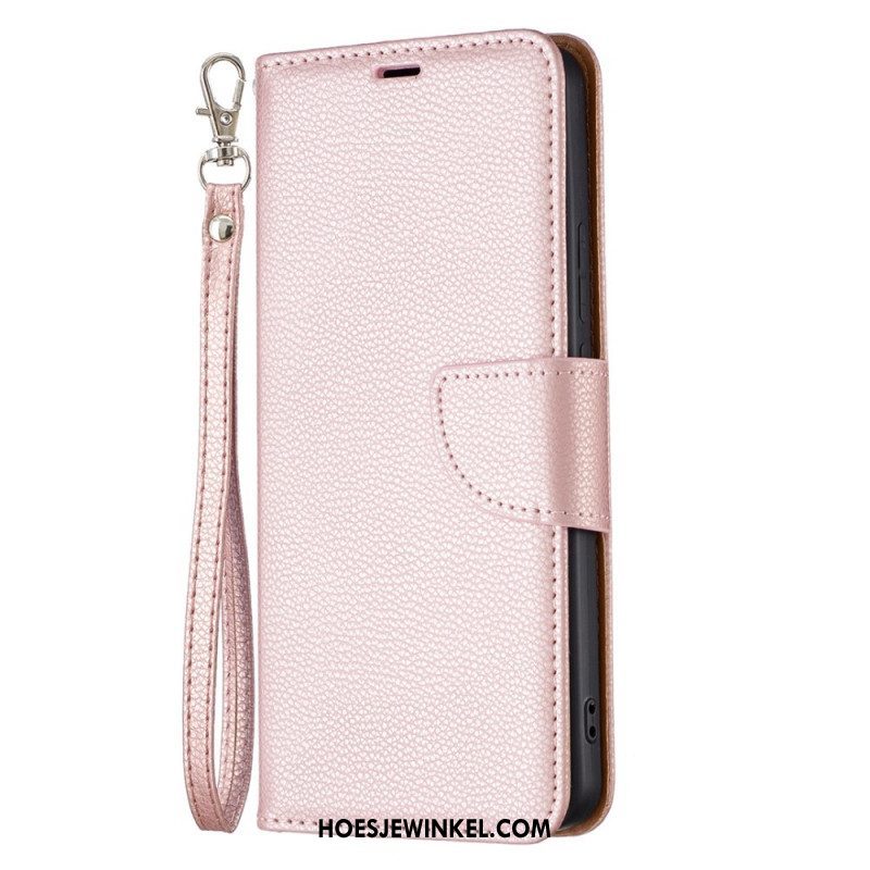 Folio-hoesje voor Xiaomi Redmi Note 11 Pro Plus 5G Lychee Schuine Sluiting