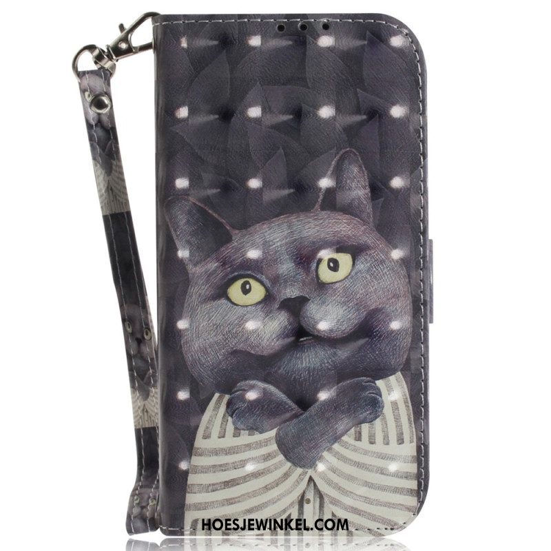 Folio-hoesje voor Xiaomi Redmi Note 12 4G Met Ketting Originele String Cat