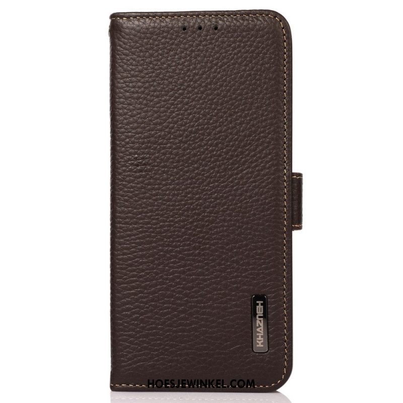 Folio-hoesje voor Xiaomi Redmi Note 12 5G Lychee Leer Khazneh Rfid