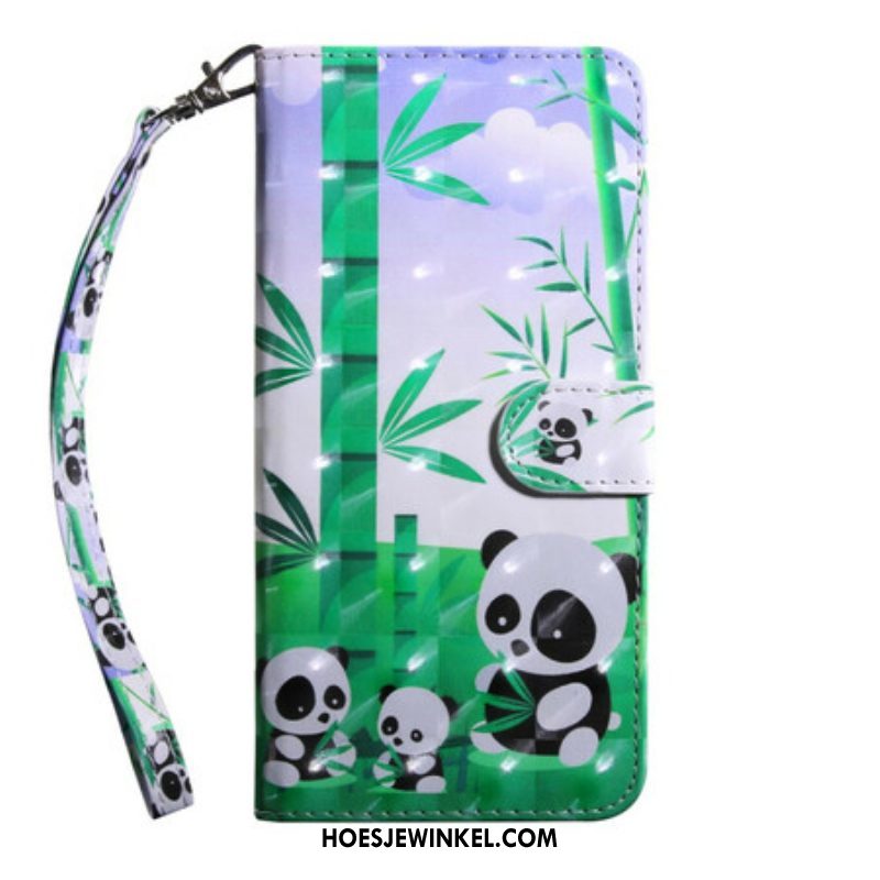 Folio-hoesje voor iPhone 13 Mini Lichtvlek Panda's