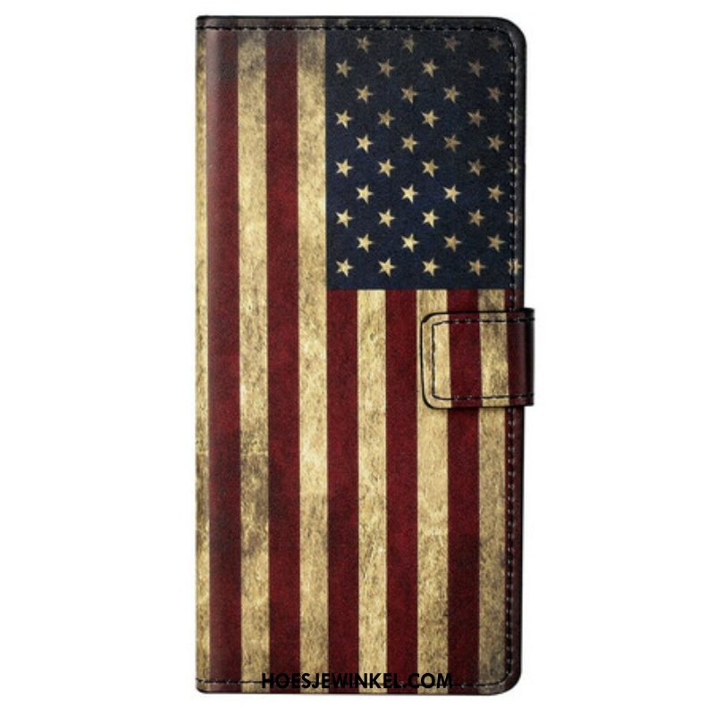 Folio-hoesje voor iPhone 13 Pro Max Amerikaanse Vlag