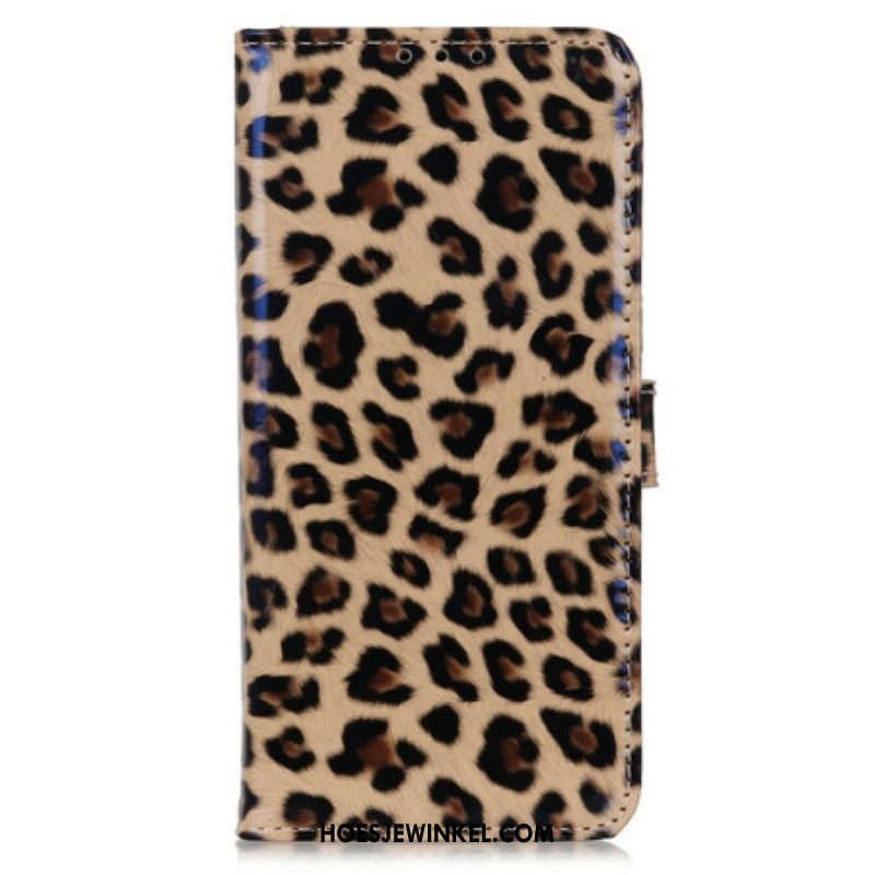 Folio-hoesje voor iPhone 13 Pro Max Gewoon Luipaard