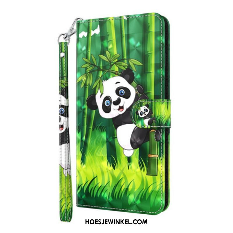 Folio-hoesje voor iPhone 13 Pro Panda En Bamboe