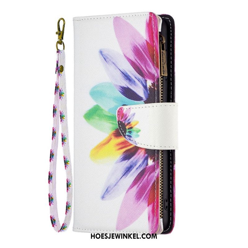 Folio-hoesje voor iPhone 14 Pro Portemonnee Leren Bloemen Portemonnee