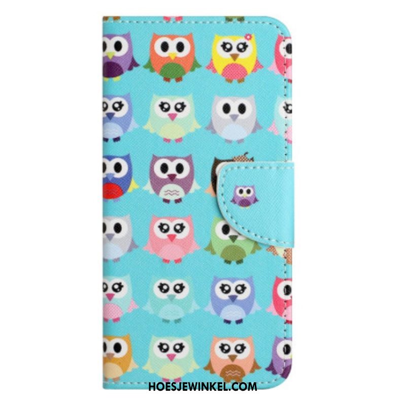 Folio-hoesje voor iPhone 14 Pro Uil Stam