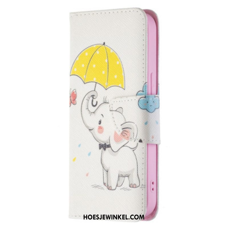 Folio-hoesje voor iPhone 15 Babyolifant