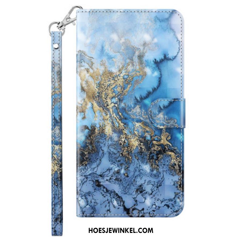 Folio-hoesje voor iPhone 15 Plus Met Ketting 3d-ontwerp Met Riem