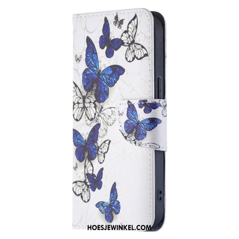Folio-hoesje voor iPhone 15 Vlinders Tijdens De Vlucht