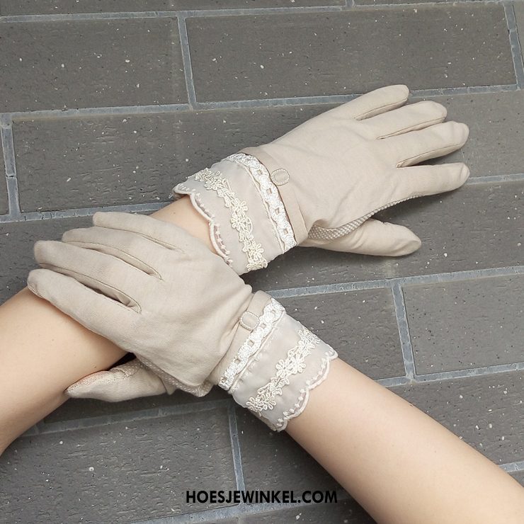 Handschoenen Dames Uv Bescherming Kant Vrouwen, Handschoenen Handschoen Katoen