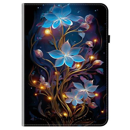 Hoesje Case Samsung Galaxy Tab S10 Fe Plus Blauwe Bloemen