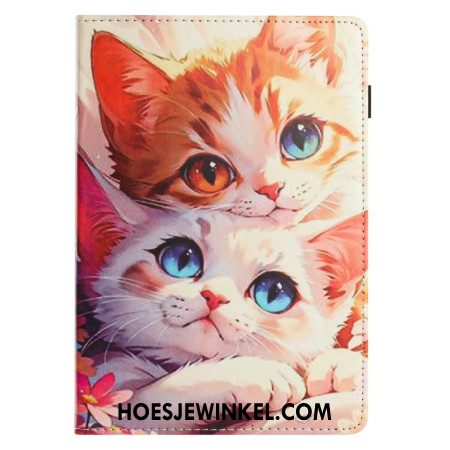 Hoesje Case Samsung Galaxy Tab S10 Fe Telefoonhoesje Ontwerp Met Twee Katten