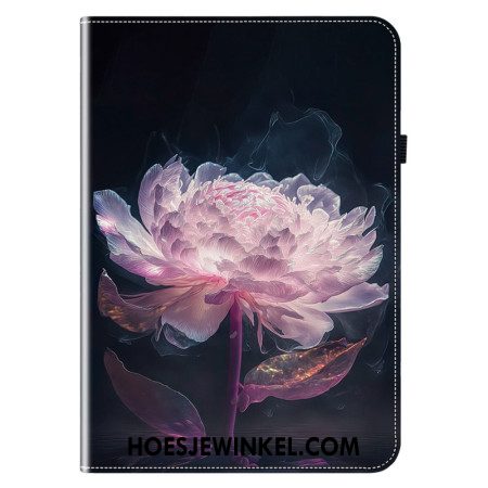 Hoesje Case Samsung Galaxy Tab S10 Plus Telefoonhoesje Paarse Pioenroos