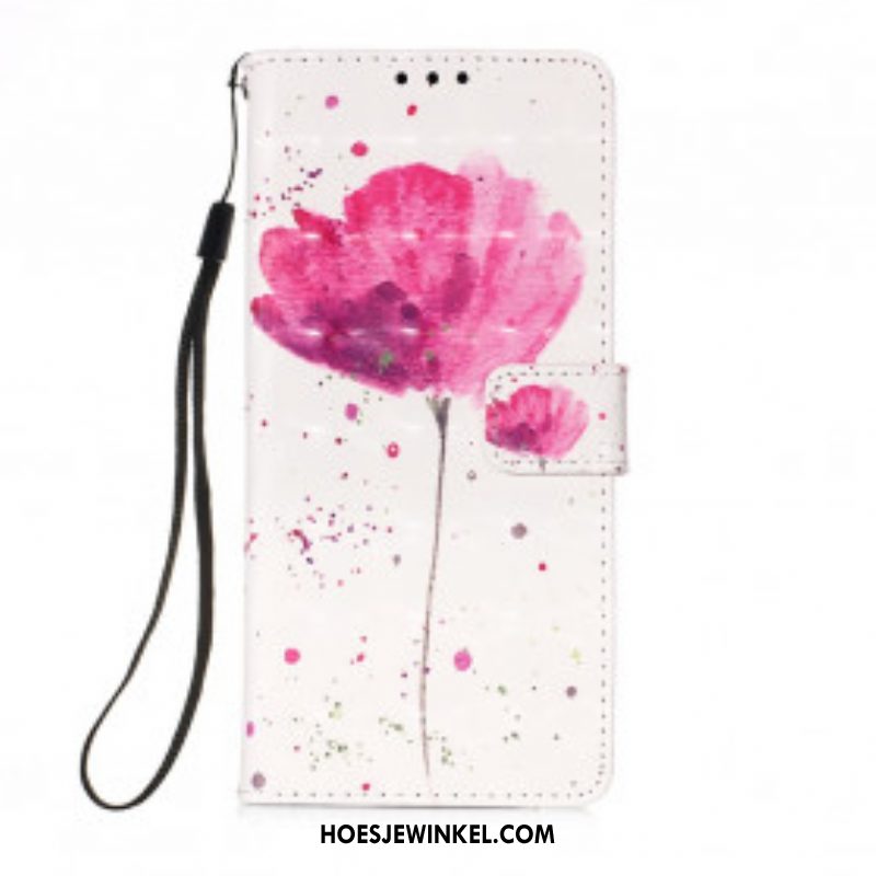 Hoesje Folio-hoesje voor Samsung Galaxy M12 / A12 Aquarel Papaver