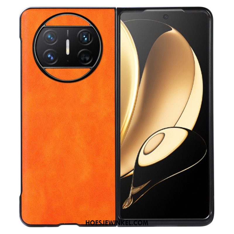 Hoesje Huawei Mate X3 Kunstleer Lychee Bescherming Hoesje