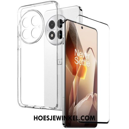 Hoesje Oneplus 13 2-in-1 Transparant Met Schermbeschermer Van Gehard Glas Bescherming Hoesje