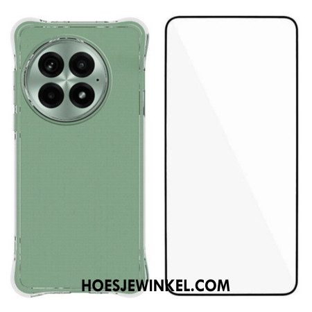 Hoesje Oneplus 13 Verstevigd Transparant Met Schermbeschermer Van Gehard Glas Bescherming Hoesje