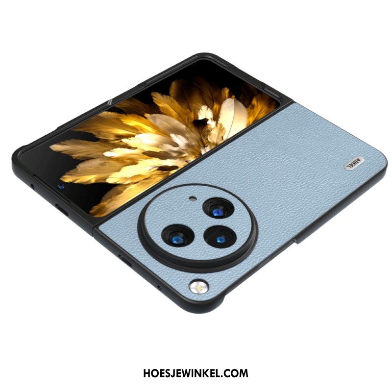 Hoesje Oppo Find N3 Abeel Natuurlijk Lycheeleer Bescherming Hoesje