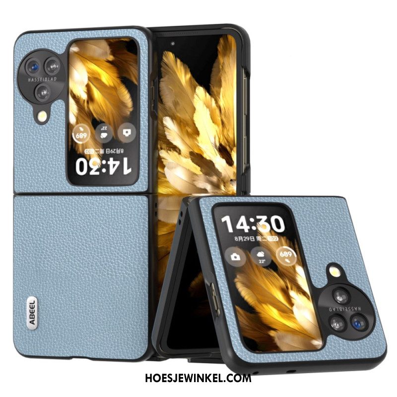 Hoesje Oppo Find N3 Flip Litchi Kunstleer Abeel