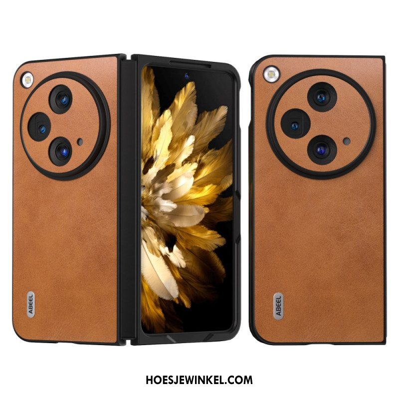 Hoesje Oppo Find N3 Mat Imitatie Leer Abeel