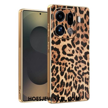 Hoesje Oppo Find X9 Pro 5g Luipaardpatroon Met Gouden Afwerking Bescherming Hoesje