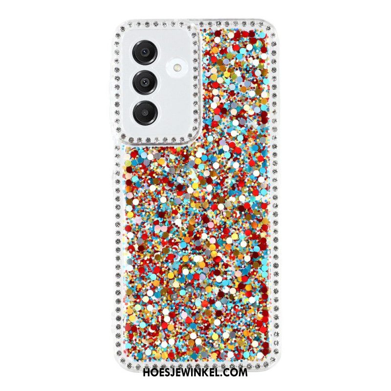 Hoesje Samsung Galaxy A17 4g / 5g Pailletten En Strass-steentjes Bescherming Hoesje