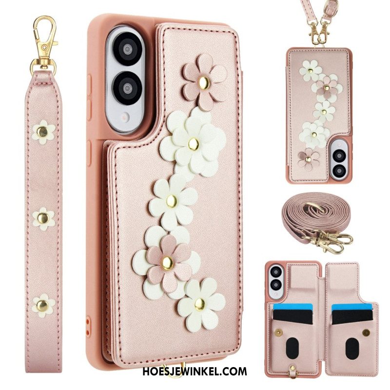 Hoesje Samsung Galaxy S25 5g Edge Kaarthouder Met Bloemenmotief Bescherming Hoesje