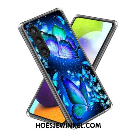 Hoesje Samsung Galaxy S25 Plus 5g Blauwe Vlinders