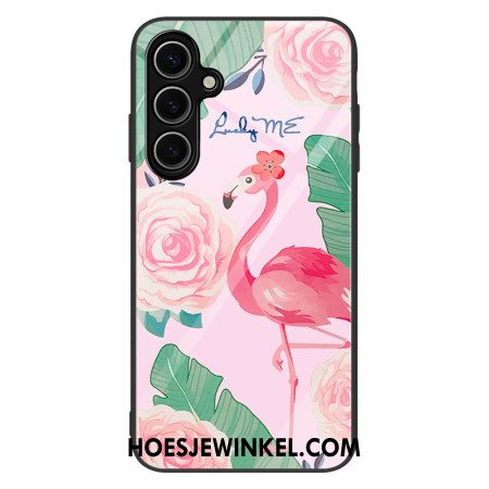 Hoesje Samsung Galaxy S25 Plus 5g Flamingo Van Gehard Glas