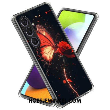 Hoesje Samsung Galaxy S25 Plus 5g Rood Vlinder