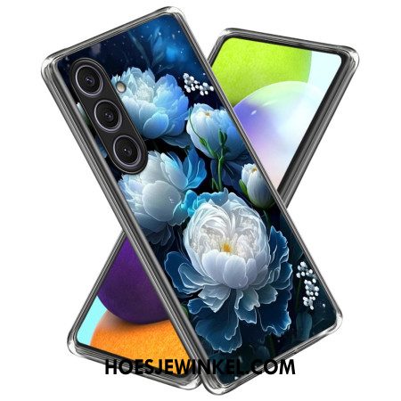 Hoesje Samsung Galaxy S25 Plus 5g Witte Pioenroos Bescherming Hoesje