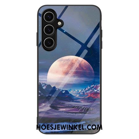 Hoesje Samsung Galaxy S25 Plus 5g Witte Planeet Van Gehard Glas