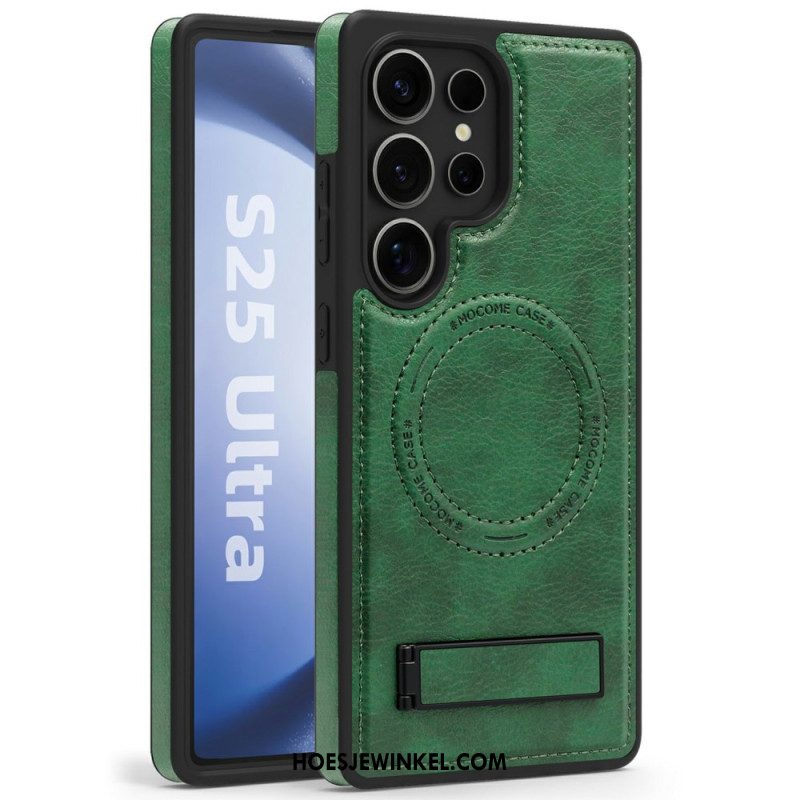 Hoesje Samsung Galaxy S25 Ultra 5g Leerlook Compatibel Met Magsafe