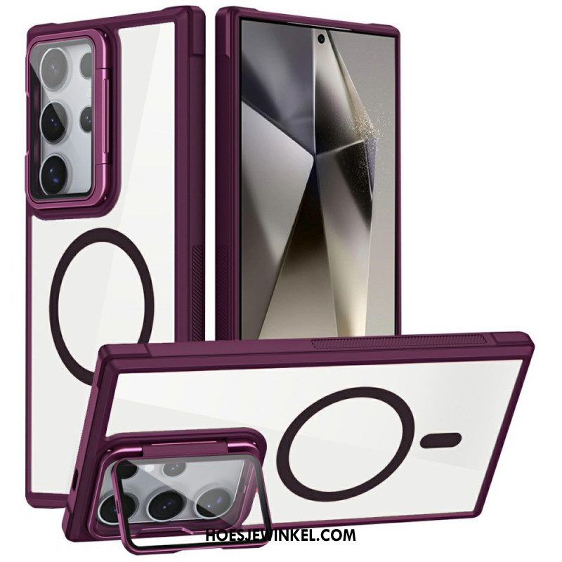 Hoesje Samsung Galaxy S25 Ultra 5g Magsafe-compatibel Met Ingebouwde Standaard Bescherming Hoesje