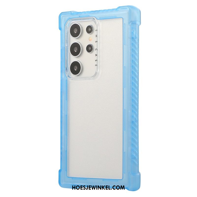 Hoesje Samsung Galaxy S25 Ultra 5g Versterkt Siliconen Frame Bescherming Hoesje