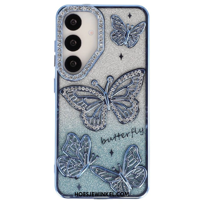Hoesje Samsung Galaxy S26 Plus 3d-vlinders En Strass-steentjes