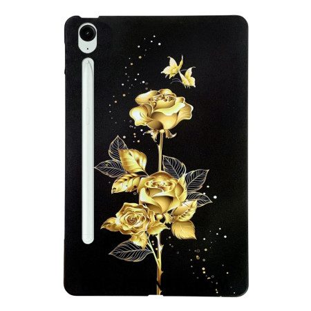 Hoesje Samsung Galaxy Tab S10 Fe Plus Gouden Rozen