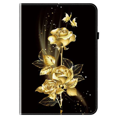 Hoesje Samsung Galaxy Tab S10 Fe Plus Gouden Rozen Bescherming Hoesje