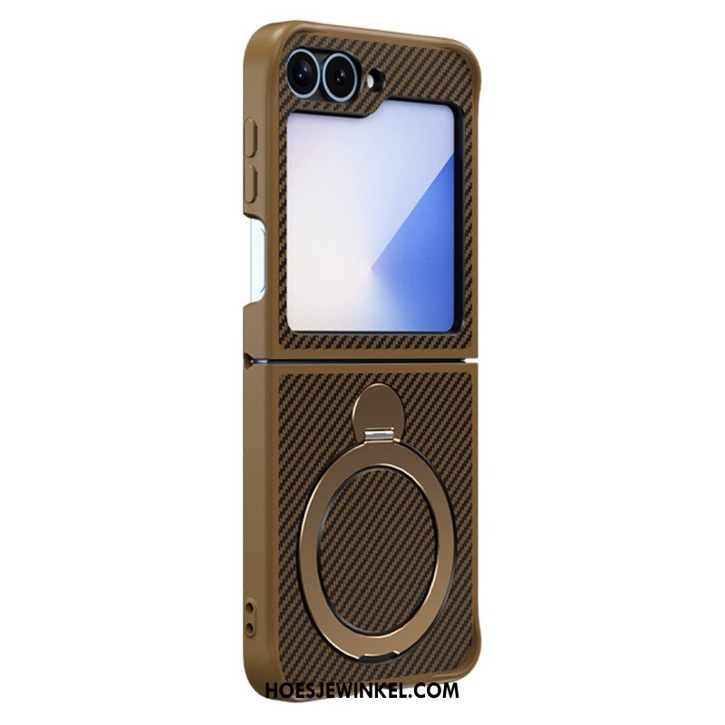Hoesje Samsung Galaxy Z Flip 7 Fe Carbonvezeldesign Met Magnetische Standaard