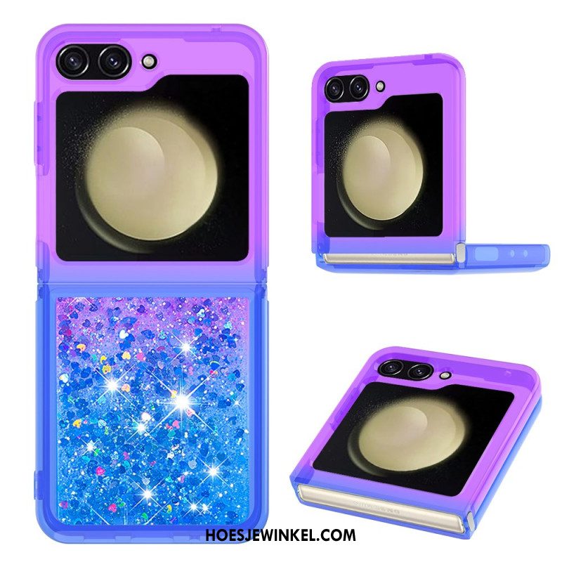 Hoesje Samsung Galaxy Z Flip 7 Fe Glitter Met Kleurverloop