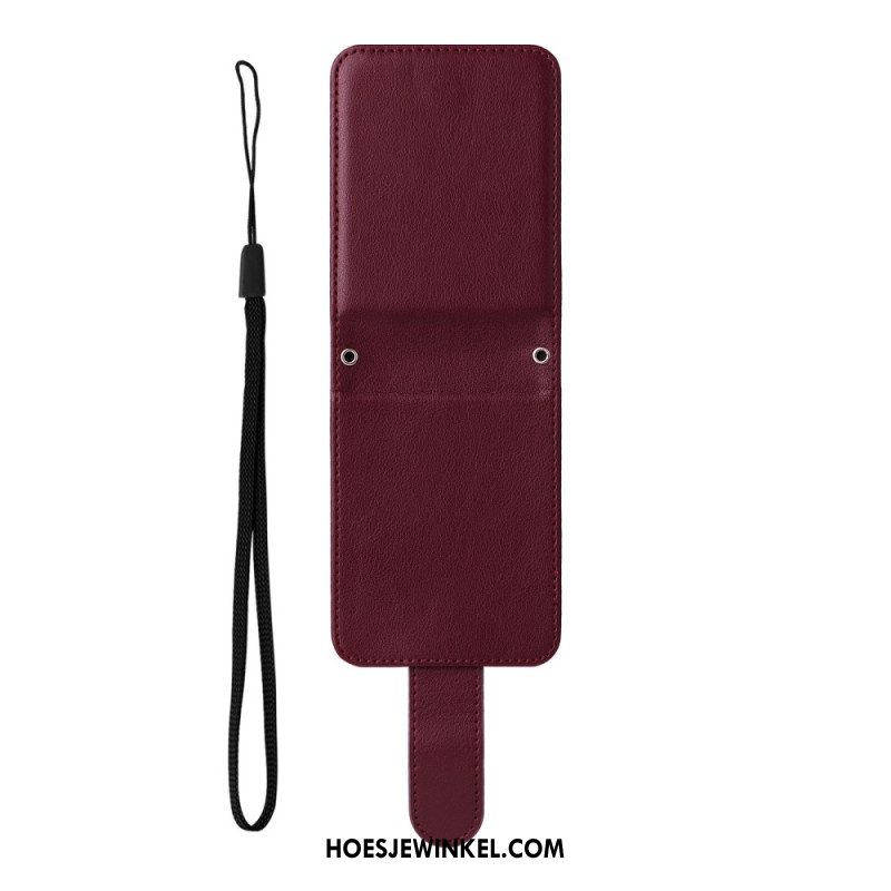 Hoesje Samsung Galaxy Z Flip 7 Fe Kaarthouder Met Leerlook