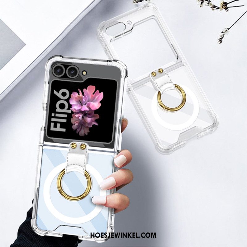 Hoesje Samsung Galaxy Z Flip 7 Fe Met Ringhouder En Magnetische Bevestiging Gkk