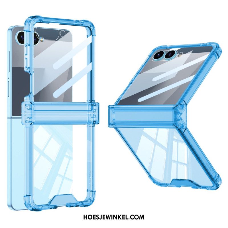 Hoesje Samsung Galaxy Z Flip 7 Gekleurd Doorschijnend Met Airbagbescherming Bescherming Hoesje