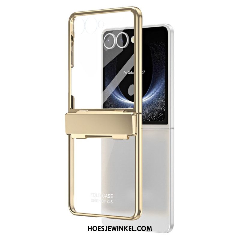 Hoesje Samsung Galaxy Z Flip 7 Metalen Rand Met Schermbeschermer Bescherming Hoesje