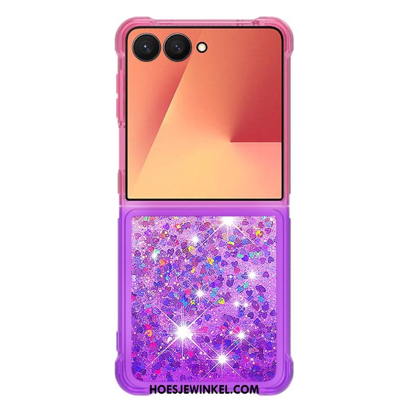 Hoesje Samsung Galaxy Z Flip 7 Pailletten Met Kleurverloop