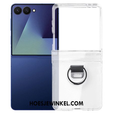 Hoesje Samsung Galaxy Z Flip 7 Transparant Met Ringhouder