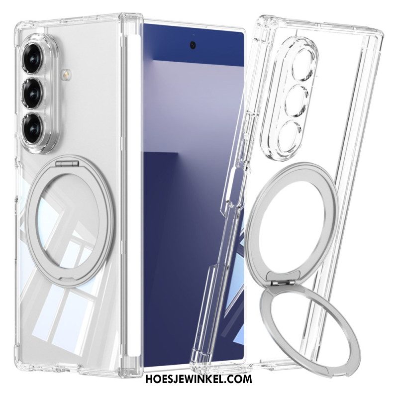 Hoesje Samsung Galaxy Z Fold 7 Doorzichtig Magnetisch Scharnier Met Standaard